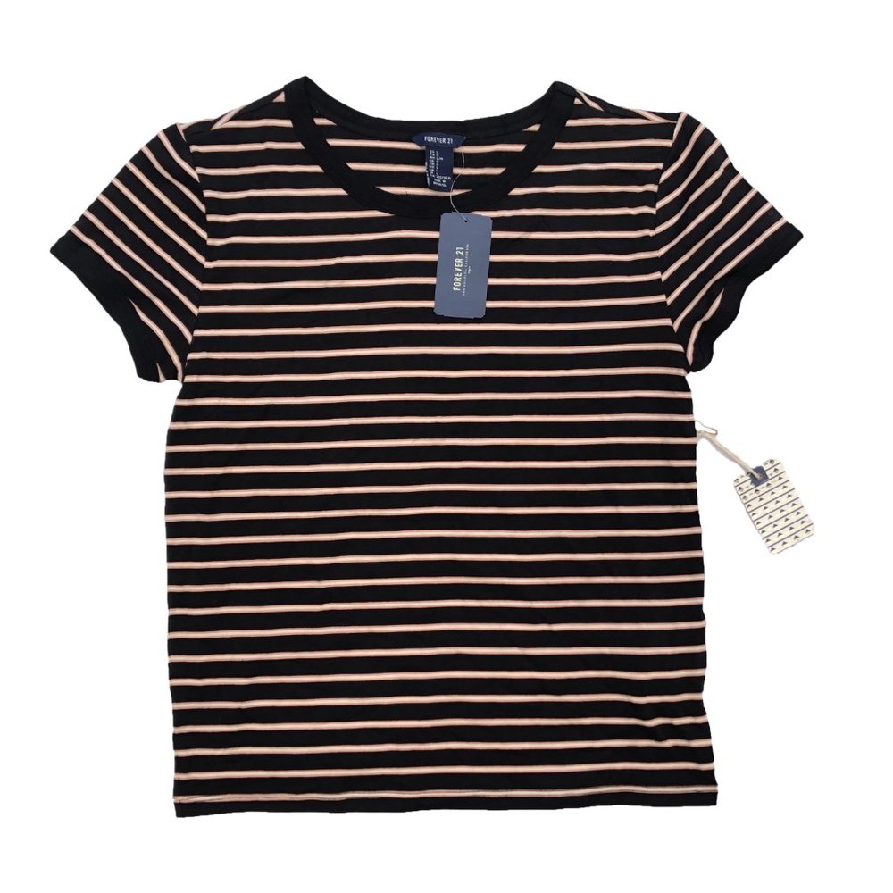 NWT Striped Knit Short Sleeve T-shirt